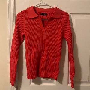 Red sweater top, size M